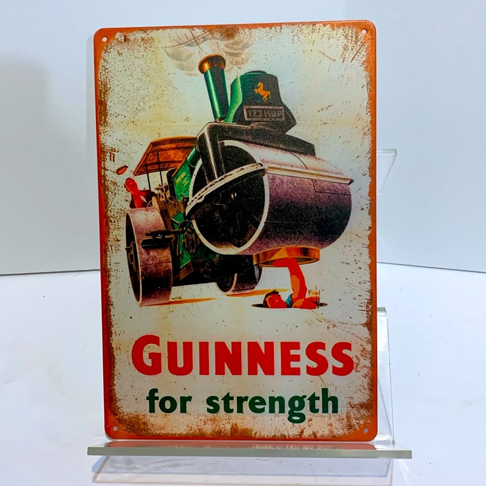 GUINNESS for Strength Sign metal 12” by 8”